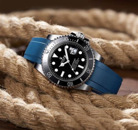 rolex band endstück für lederarmband|rubber watch straps for rolex.